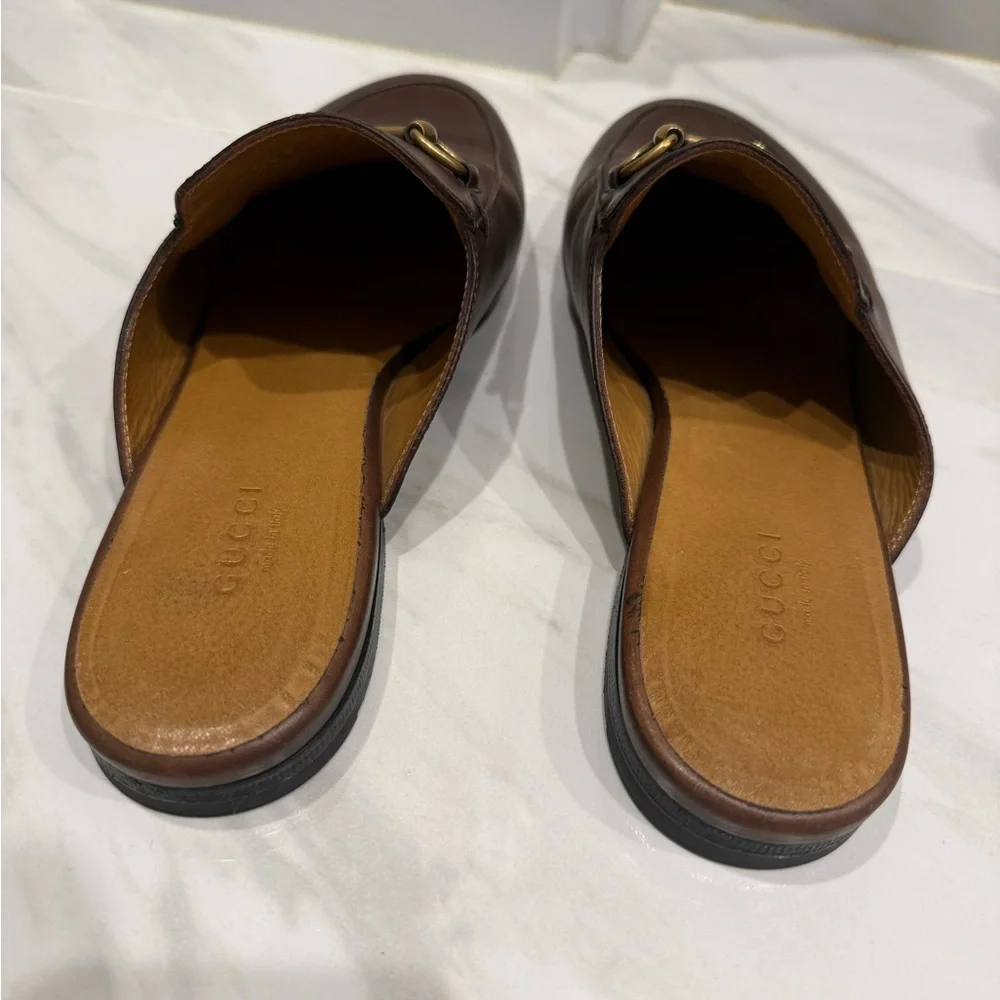 Gucci Princetown Brown Leather Mule - Picture 3 of 6